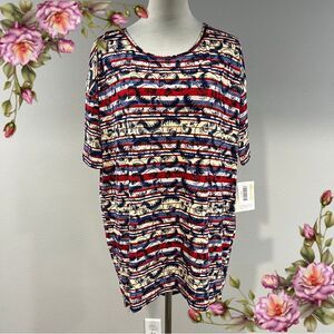 LuLaRoe Irma short sleeve Eagle print oversized top size small